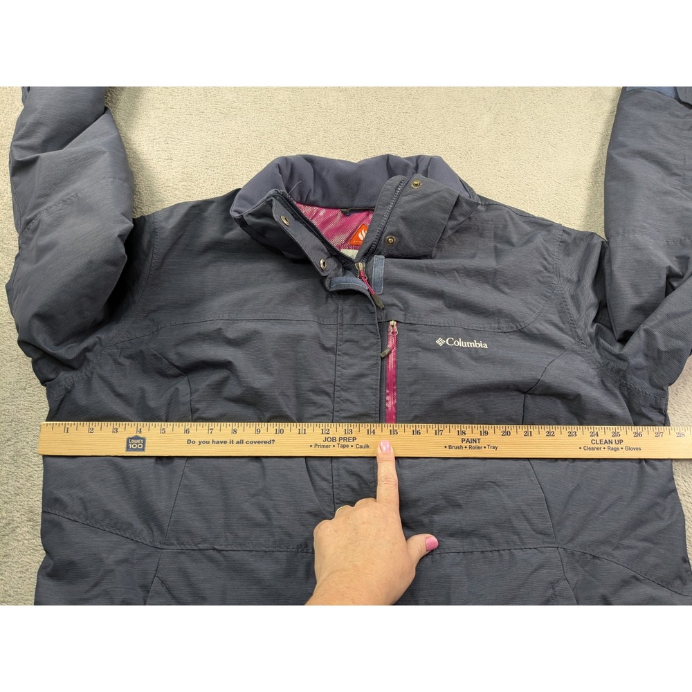 Columbia Omni-Heat Omni-Tech Winter Jacket Womens 3X Gray Pink Ski Coat - Picture 5 of 12